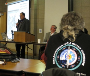 The US-Dakota Wars panel discussion at Sitting Bull College on March 22, 2013.