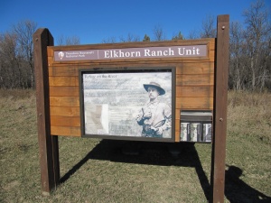 Signage at Roosevelt's Elkhorn Ranch. Photo from September 2012.